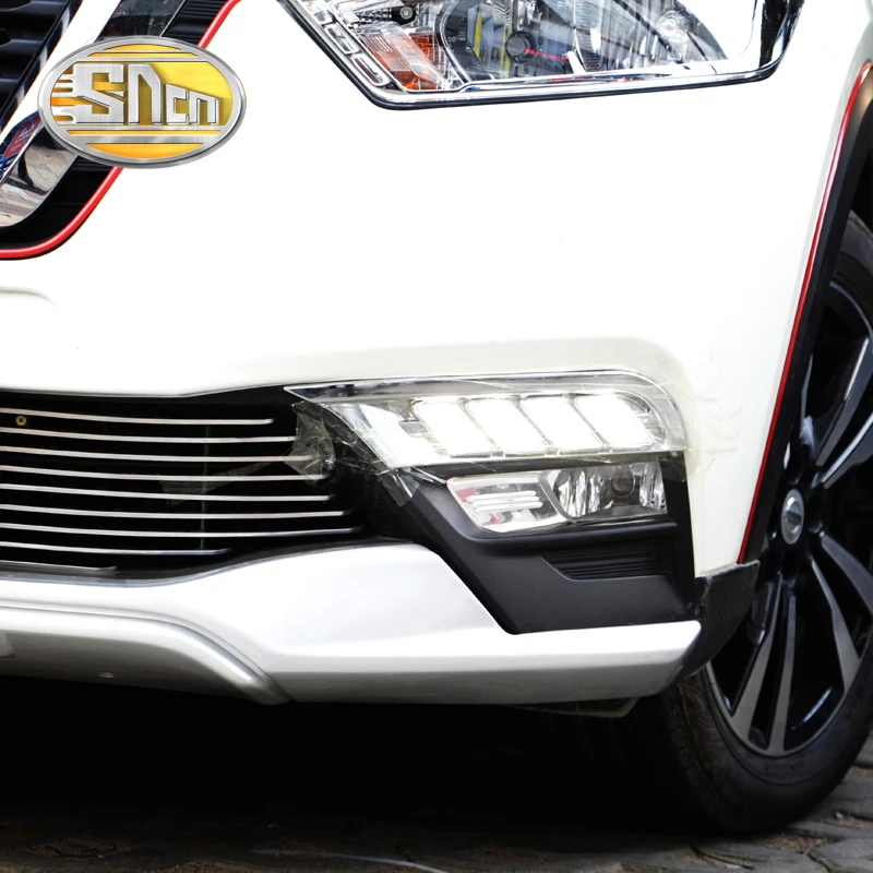 

SNCN 2PCS LED Daytime Running Light For Nissan Kicks 2017 2018 Flowing Turn Yellow Signal Relay 12V DRL Fog Lamp Decoration