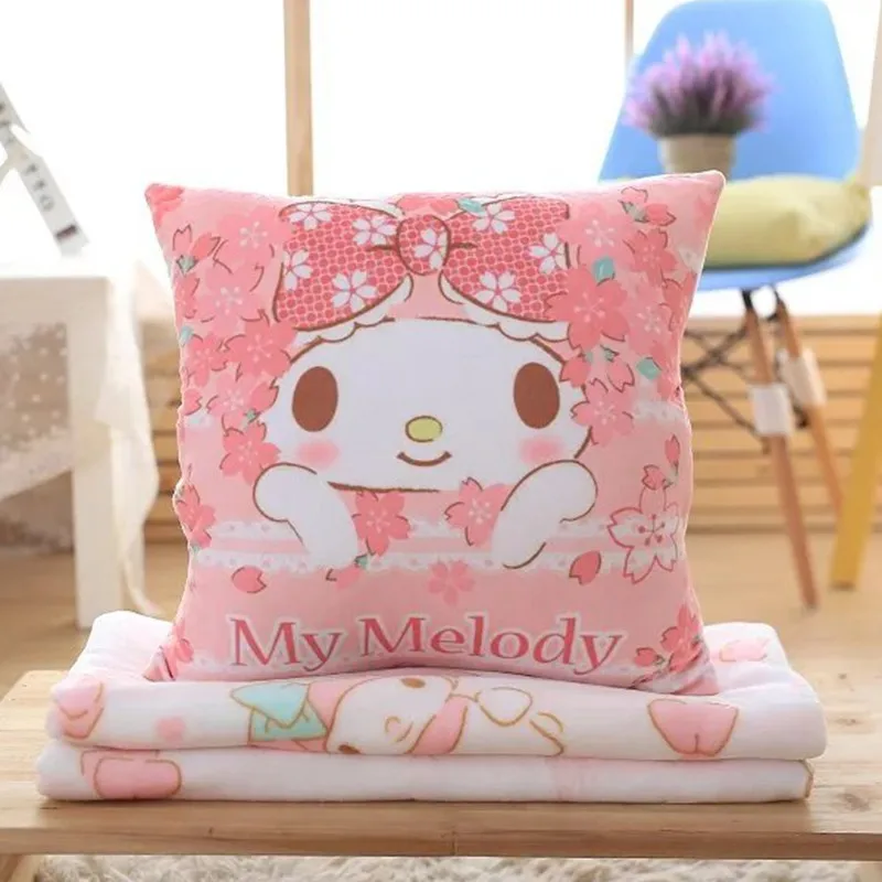 

Candice guo! Super Q plush toy cartoon melody Cinnamoroll little twin star stuffed cushion hand warm blanket birthday gift 1pc