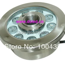 IP68 9 Вт фонтан со светодиодным освещением, светодиодный светильник для бассейна, DS-10-36 9X1 Вт, работающего на постоянном токе 12 В, фитинг из нержавеющей стали, 2 года гарантии, постоянное напряжение