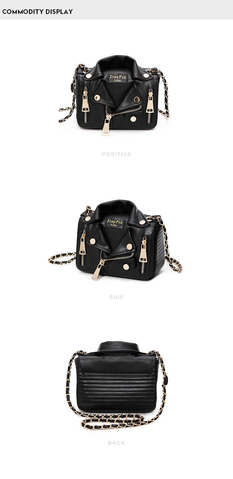Punk Motobike Silver Women Shoulder Bag Cool Jacket Shaped Mini Crossbody Lapel Clothes For Girls Ladies Travel Bolsa SS3503 (3)