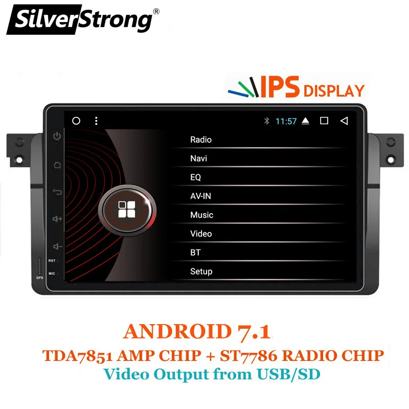 

SilverStrong Android9inch Car DVD GPS Radio tape recorder stereo For BMW E46 318 320 3 Series dvd player receiver navigation