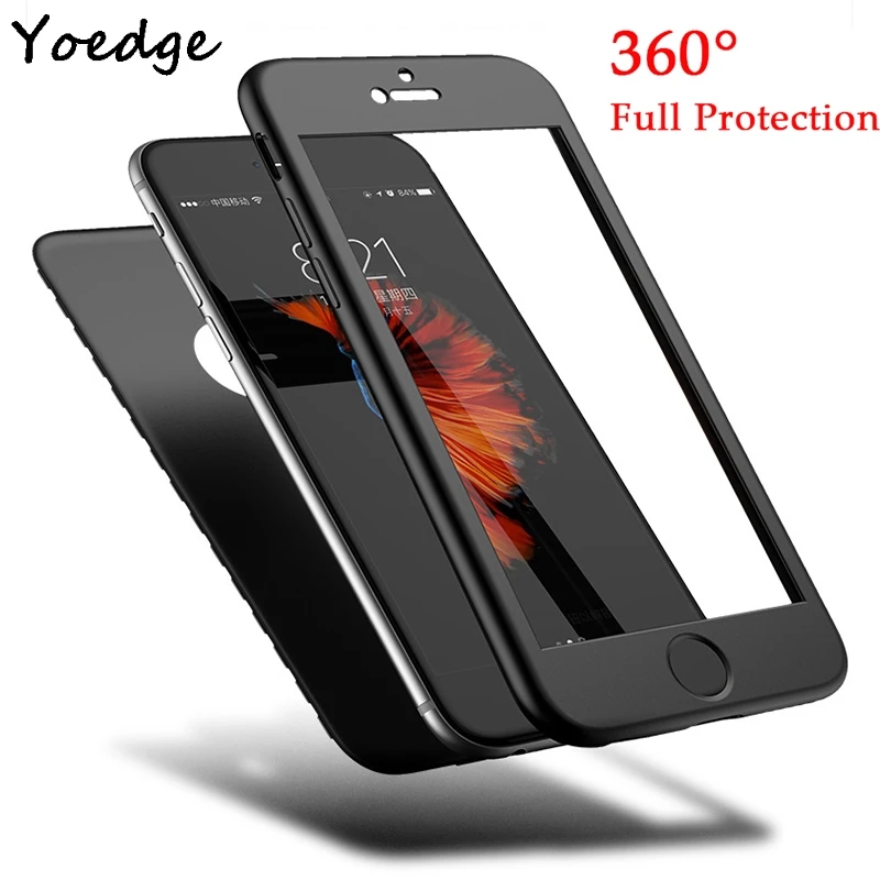 360 Full Protection Silicone Case For iPhone 7 Cover For iPhone 5 5S SE 6 6S 7 8 Plus Soft TPU Case For iPhone X XR XS Max Coque