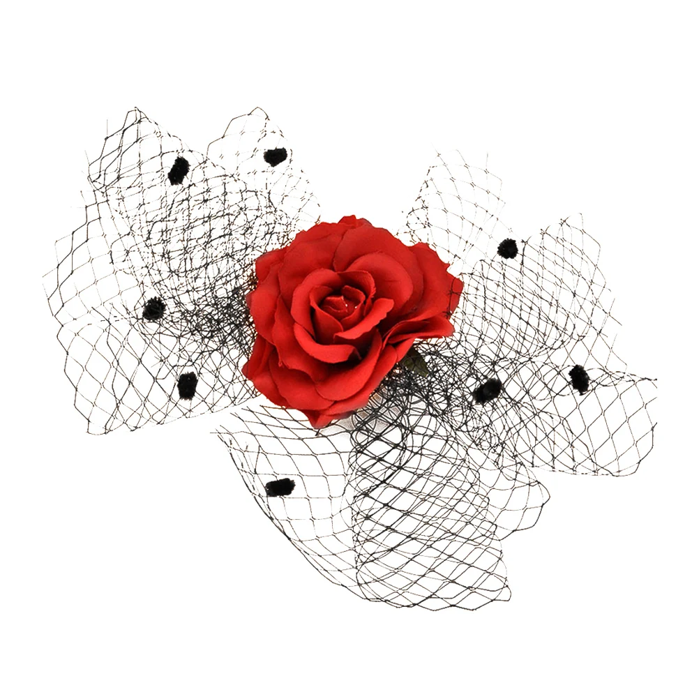 1 Pc Women Headdress Shinning Mesh Net Beautiful Hair Clips for Party Performance