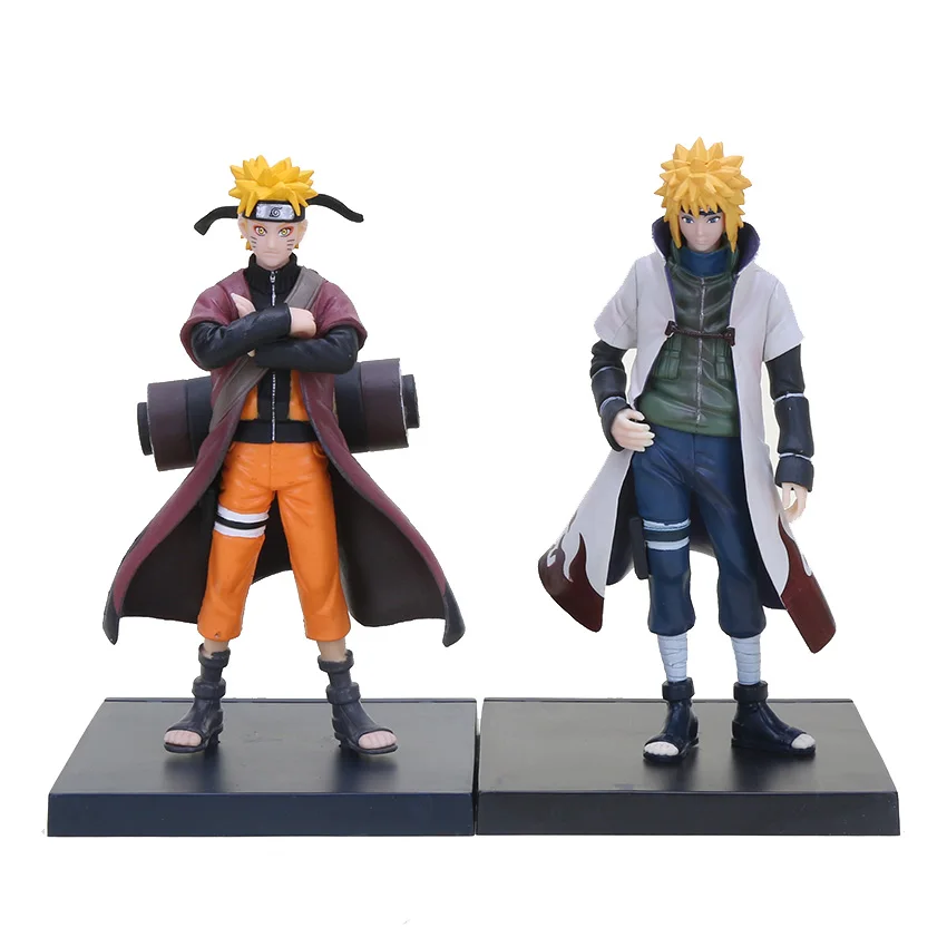 

16cm Naruto Shippuden Figure Toy Uzumaki Naruto Namikaze Minato Yondaime Hokage Father and Son Collectible Model Doll