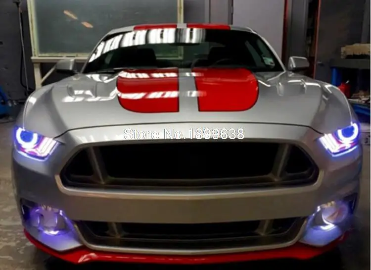 for ford Mustang 2015 2016  PLASMA Headlight Halo Angel/Demon Eyes Rings 3 colors white blue red