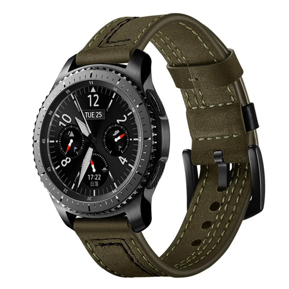 Кожаный ремешок gear S3 frontier для samsung Galaxy watch 46 мм 22 мм ремешок для часов correa amazfit gtr 47 мм 47 huawei watch gt ремешок