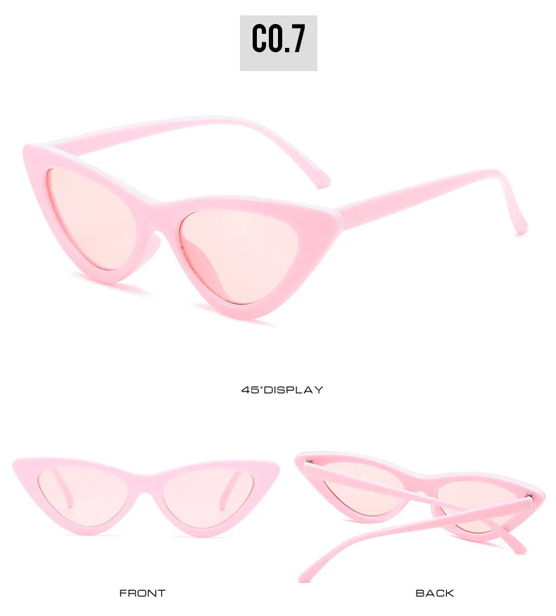 Модные женские солнцезащитные очки "кошачий глаз", брендовые дизайнерские винтажные треугольные солнцезащитные очки Cateye, сексуальные женские маленькие солнцезащитные очки UV400