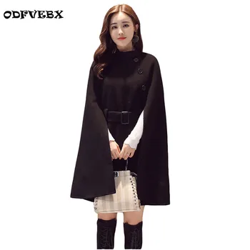 

2020 autumn winter wool coat female medium long new fashion Hepburn high quality cloak woolen coat Women's clothingODFVEBX HY267