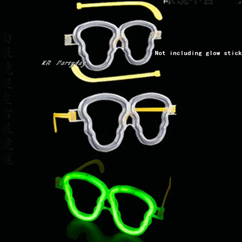 Светящиеся палочки очки флуоресцентные браслеты ожерелье серьги браслеты оголовье соединители Свадебные концерты неоновые Вечерние - Цвет: skull glasses