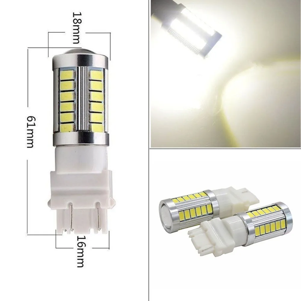 4 шт./лот 3157 T25 3056 3156 3057 светодиодные фонари заднего хода светильник 33-SMD 900 люмен 6000K 12V белого цвета