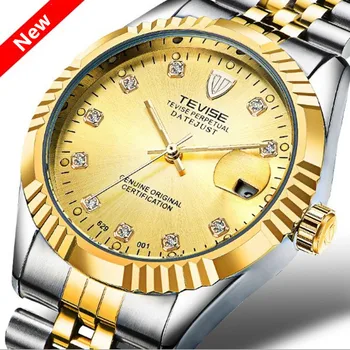 

Luxury Brand TEVISE Men Watch Waterproof Automatic Mechanical Watch Fashion Wristwatch Luminous Sport Casual Steel Watches Gift