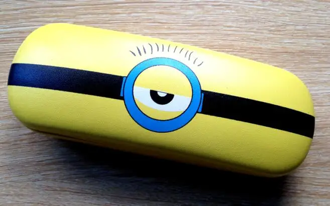 Lymouko дизайн желтый вырез мультфильм узоры печать из искусственной кожи Чехол для очков оптические очки металлическая коробка для подарка - Цвет: 04