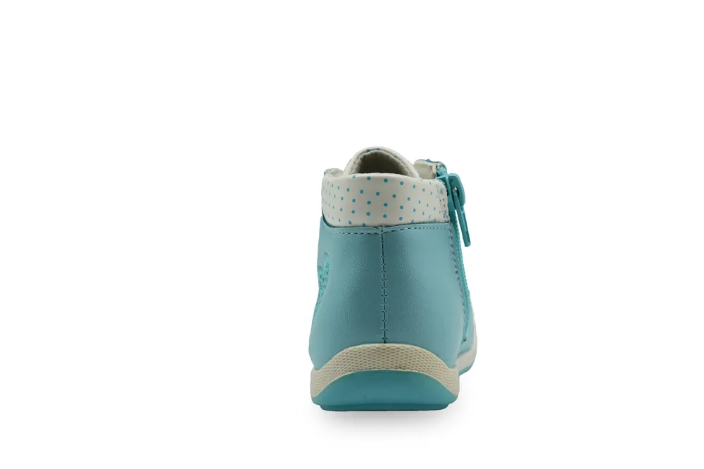 Apakowa/милые ботинки для девочек; модная детская обувь с сердечками и кристаллами; ботинки для малышей; повседневные кожаные детские ботинки на шнуровке