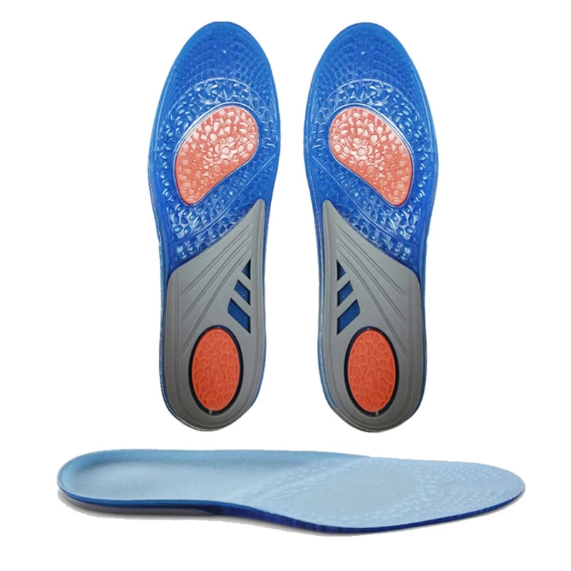 blessfun Shock Absorption Shoes Insole Pads Silicone Gel Massage Sports
