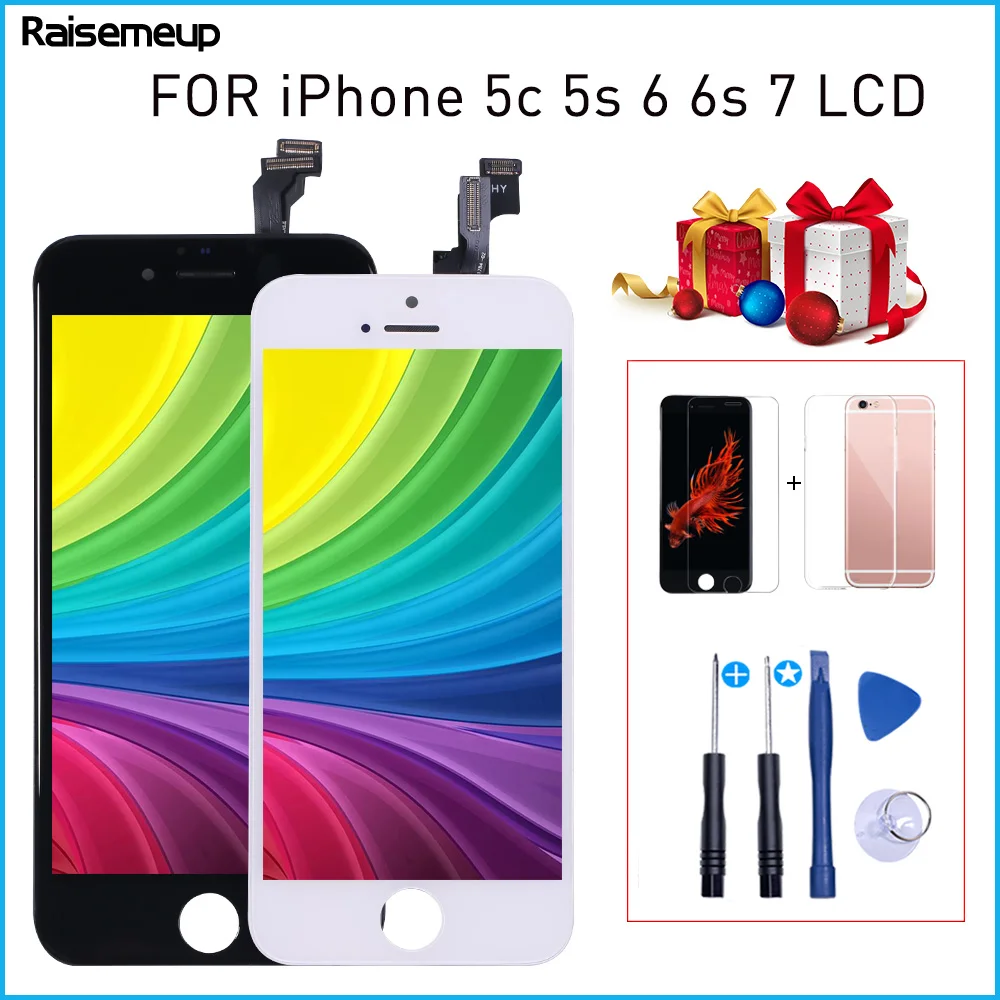 

AAAA+ Quality Black/White Assembly LCD Display Digitizer Pantalla for iPhone 6s 6 7 5c 5s LCD Touch Screen No Dead Pixel