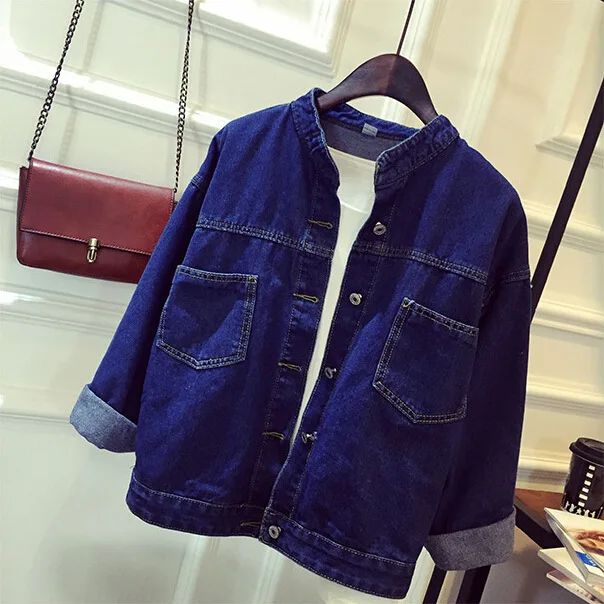 

New Style Blue Women Denim Jackets Single Breasted Casual Jean Coats Standard Spring and Autumn Jackets Drop Shipping Lu3 35