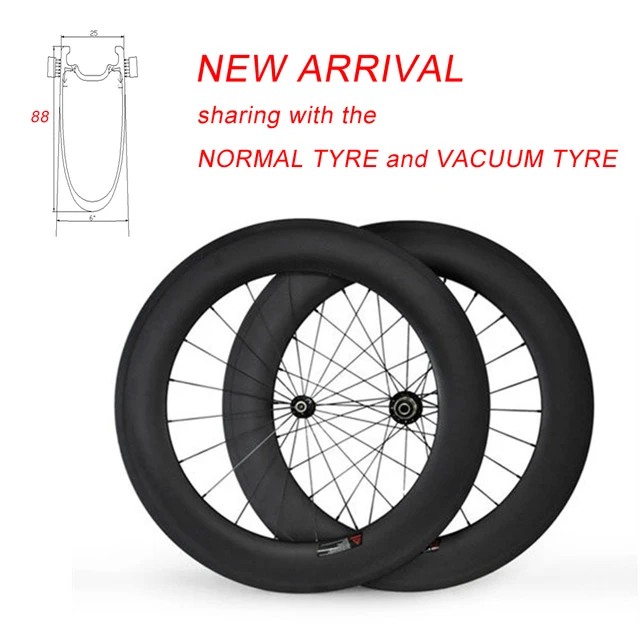 Best price at $485 Cheap ORGE Ud Carbon Wheels 88*25mm Integrated Carbon Wheelset Bicycle Time Trial Wheelset Carbon Track Wheel