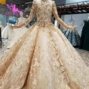 شراءفستان زفاف AIJINGYU غوانزو فستان زفاف رخيص الثمن قوطي جديد شراء في دبي بالإضافة إلى حجم فاخر من التول الأبيض الملكي دبي