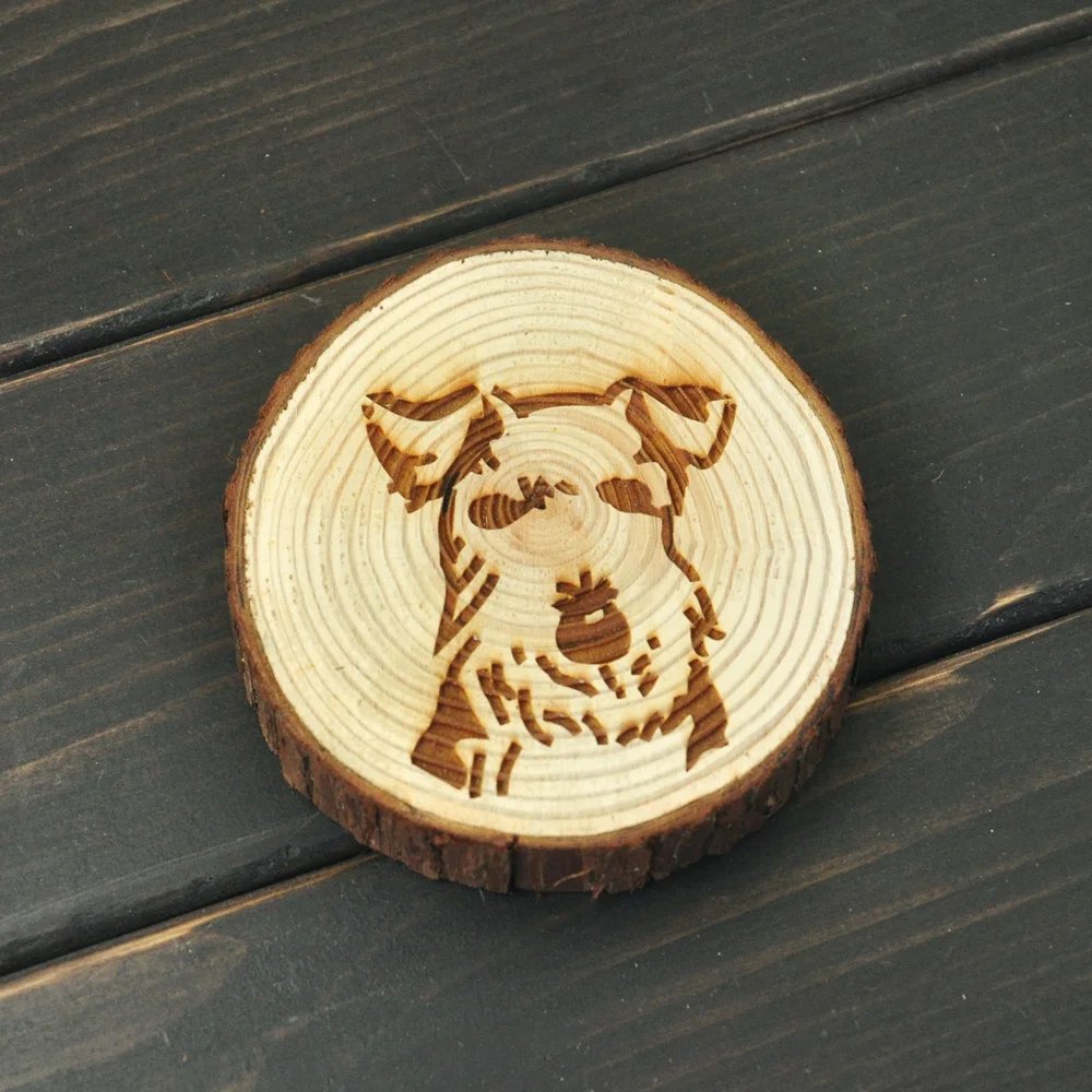 

Schnauzer Fridge Tree Slice Dog Magnets Wooden Fridge Magnet Dog Refrigerator Magnet Kitchen Decor For Dog Lovers