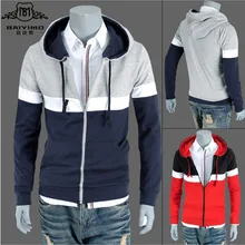 2016 Hoodies Men Sudaderas Hombre Hip Hop Mens Brand Leisure Zipper Jacket Hoodie Sweatshirt Suit Slim Fit Men Hoody XXL