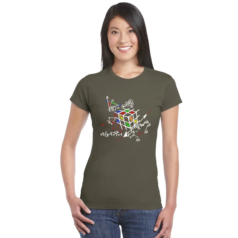 

Magic Math Work T Shirt Theory Geek Cube Tshirts Geometric Rubik Cube Tee girl The Big Bang Creative T-shirt women basic tshirt