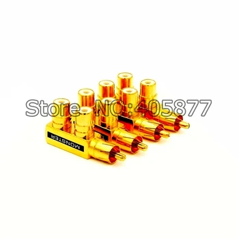 

4x Gold Plated RCA AV Audio Y Splitter Plug Adapter