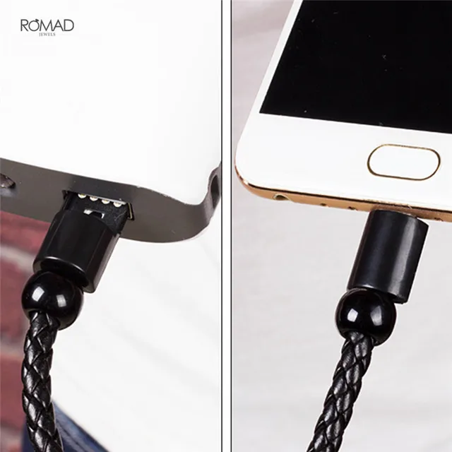 ROMAD Beads Bracelet Charging for Samsung for iPhone for Huawei Android Type C Wearable beaded Jewelry Gift For Men R4 3