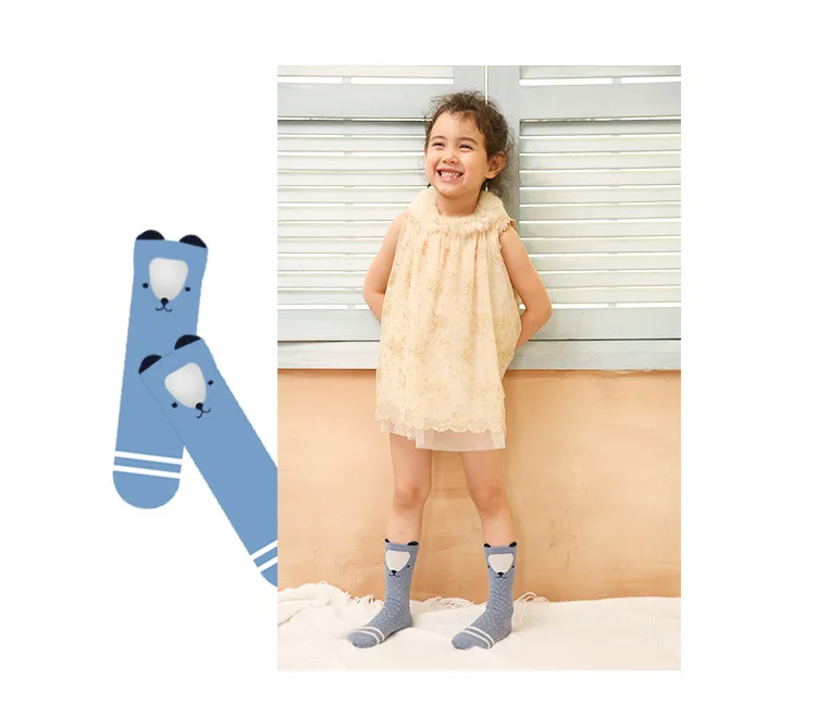 YWHUANSEN 4 пар/лот осень-зима нескользящая обувь для маленьких мальчиков; носки для детей из чесаного хлопка, детские носки с милыми животными обувь для малышей для девочек