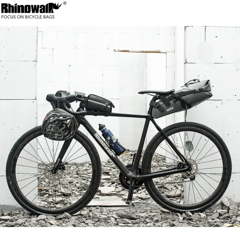 Excellent RHINOWALK Bicycle Bike Saddle Bags 10L High Capacity Tail Bag Prevent Rainwater MTB Road Cycling Travel Rear Goods Shelf Bags 0