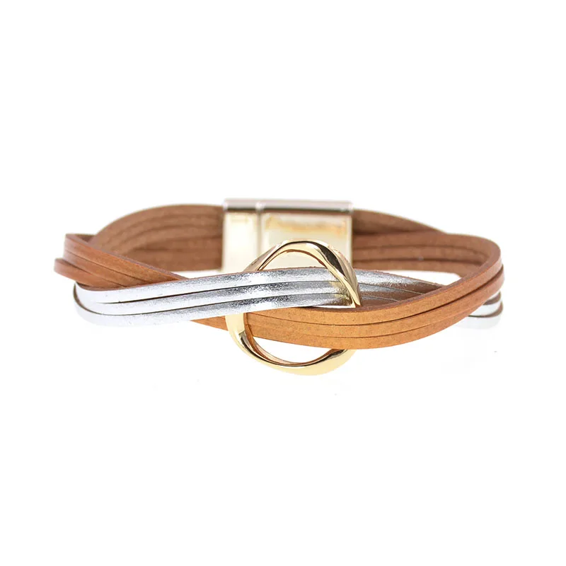 Bracelet Jewelry 18 Colors charm Leather Bracelets For Women & Men Multiple Layers wrap Bracelets Couple gifts fashion Jewelry
