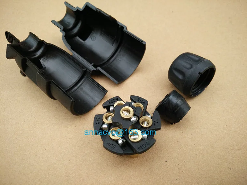 7 pin large round male trailer connector plug 3