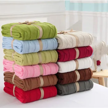 

2017 high quality blankets 100% cotton beige, brown, green and other multi-color sofa bed / bed, all seasons can be used.