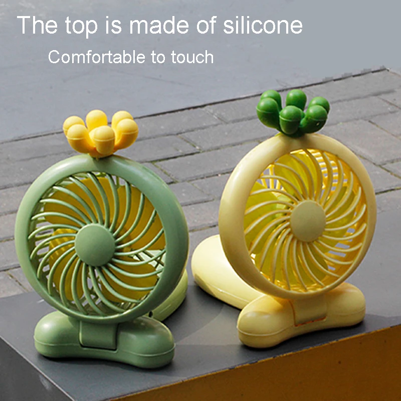 Mini Fan Cartoon Handheld Fan Ventilator USB Rechargeable Table desk Fan With Light Portable Cooler Air Cooler For Outdoor Home (19)