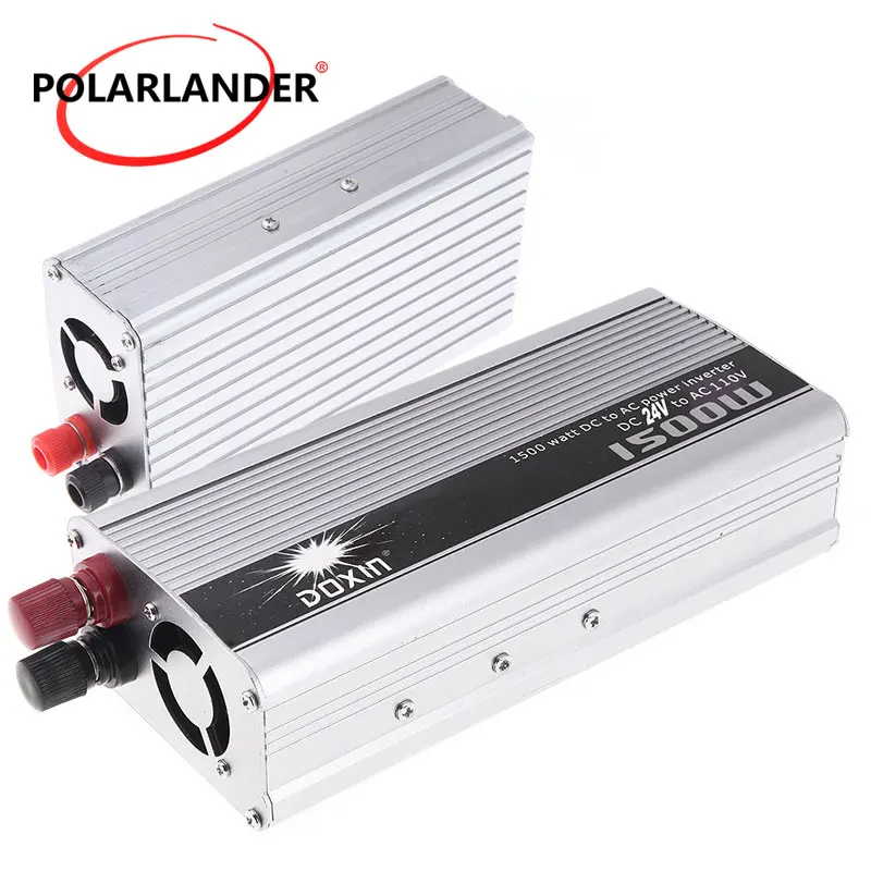 Портативный инвертор автомобиля 1500 W DC 24 V в AC 110 V Напряжение трансформатор USB адаптер Зарядное устройство автомобиля преобразователь напряжения питания