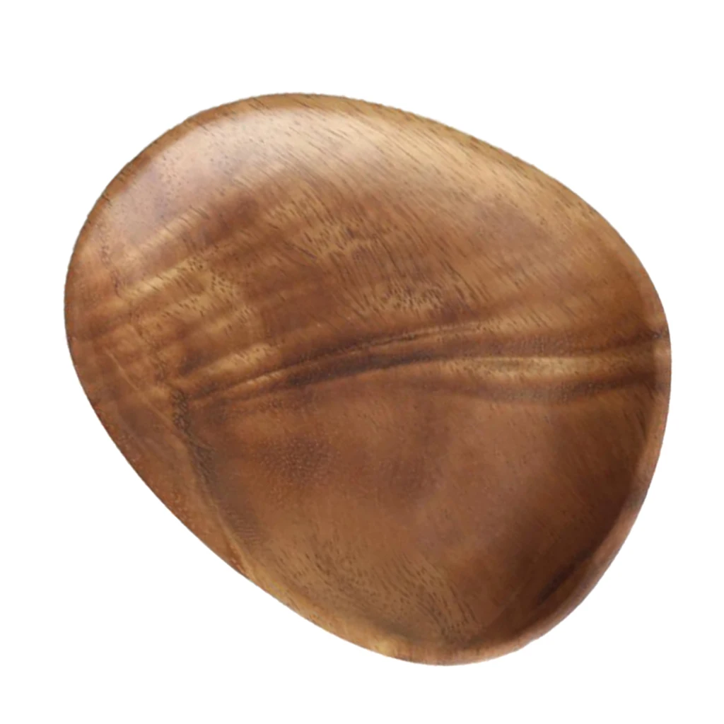 2pcs Wood Serving Tray Tea Food Server Dishes Plates Home Hotel Wooden Tray for Kitchen Dining Bar