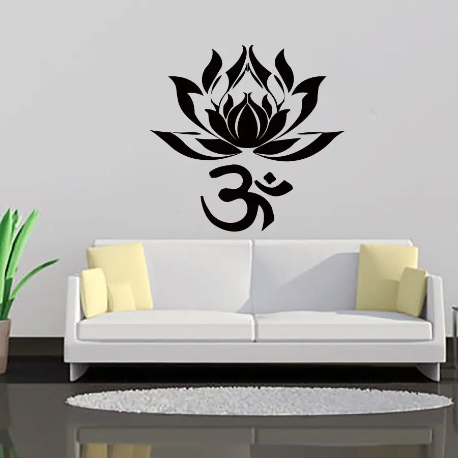 Wall Decals Lotus Flowers Decal Vinyl Sticker Bedroom Decor Home Lotus