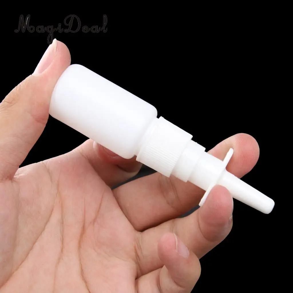 MagiDeal Empty Plastic Nasal Fine Mist Spray Bottle Pump Sprayer with Cap-White  Cosmetic Nose Spray Bottle