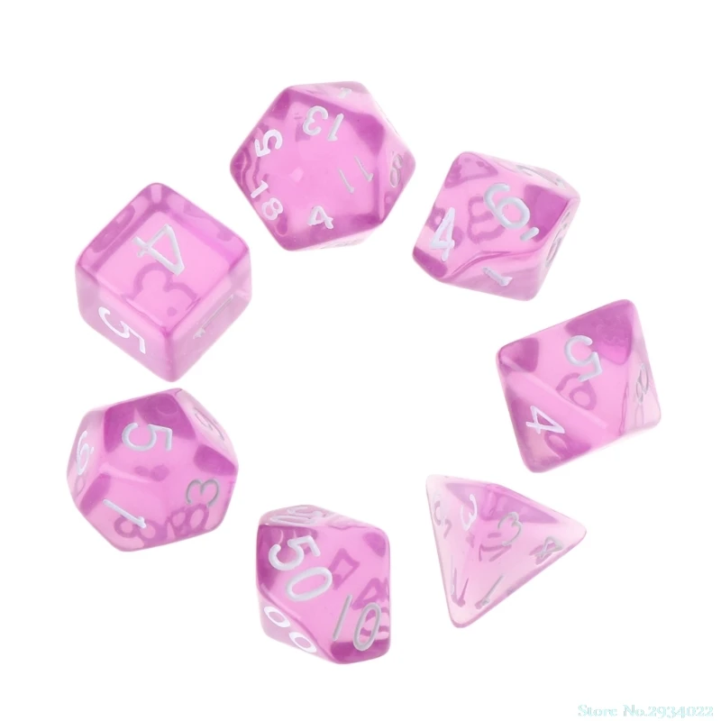 Новые крутые многогранные игральные кости 7 шт. D4 D20 Подземелья и Драконы D & RPG поли
