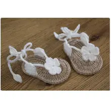 Вязаные крючком детские сандалии к, вязанные крючком пинетки, вязаные детские пинетки, обувь для новорожденных, 0-6 месяцев, 6-9 месяцев и 9-12 месяцев