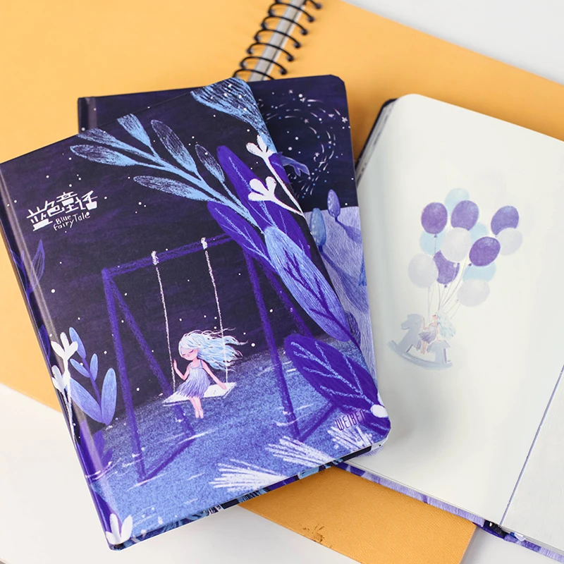 Милая синяя сказочная школьная записная книжка материал дневника Escolar Sketchbook
