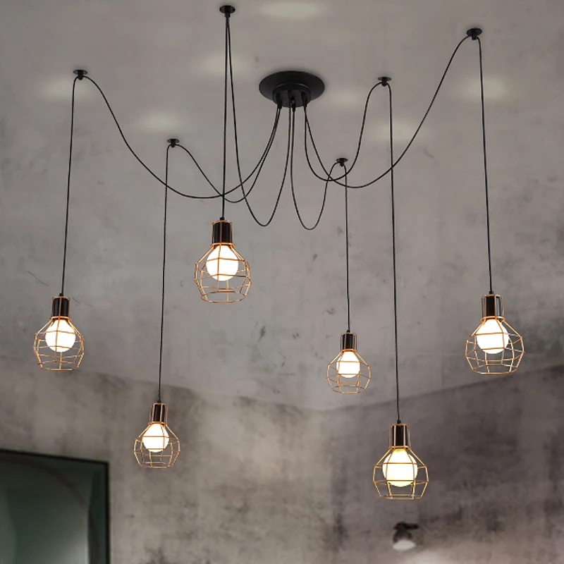 country personality cage lights + bulbs dining roo...
