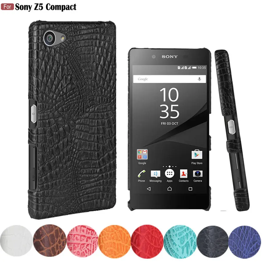 Для Sony Z5 Compact чехол для Xperia из крокодиловой кожи PU Жесткий Тонкий |