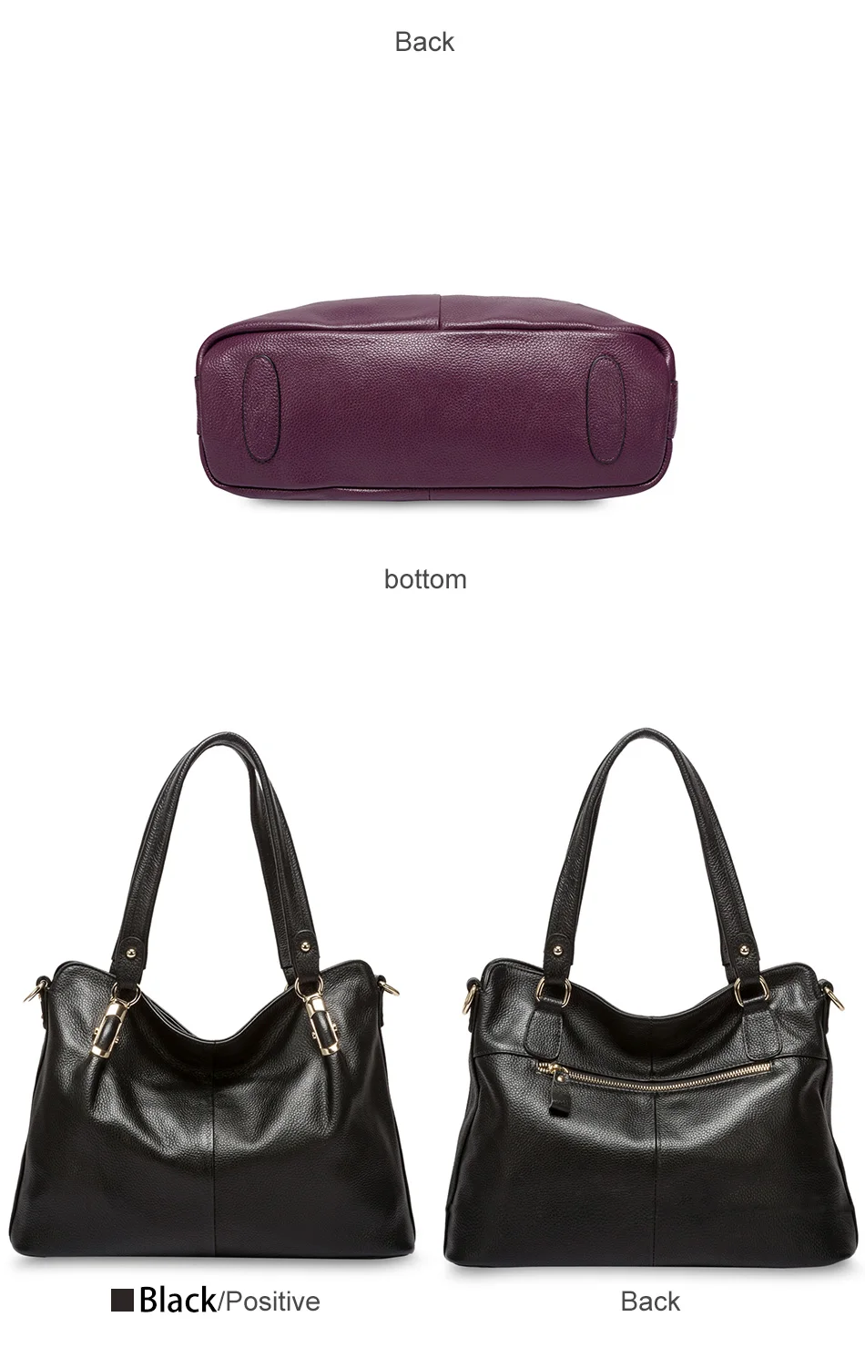 Zency сумка из натуральной кожи Роскошная фиолетовая Женская сумка через плечо модная сумка-тоут вместительная сумочка очаровательные женские сумки через плечо
