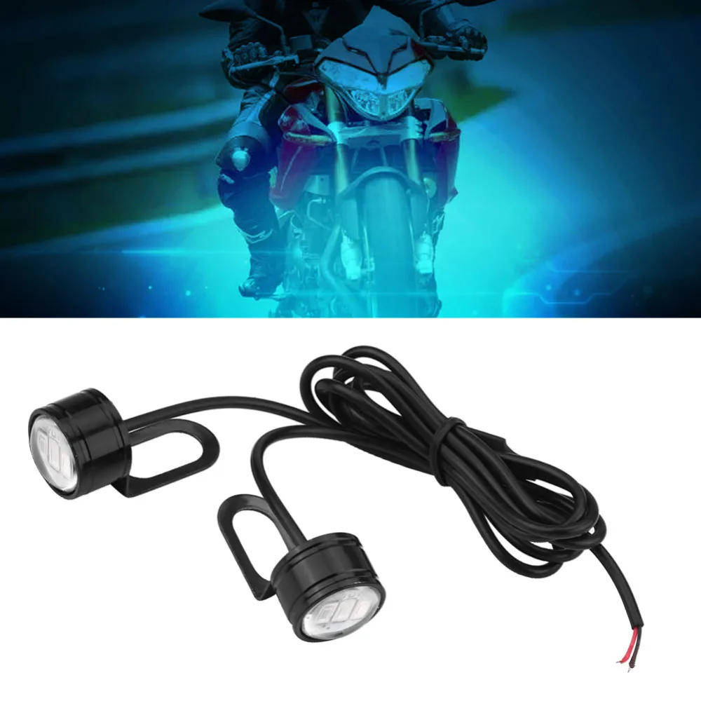 

2pcs Universal LED Motorcycle Handlebar Rear Mirror Light DRL Driving Fog Lamp Decorative Strobe Light Lamps Bulbs