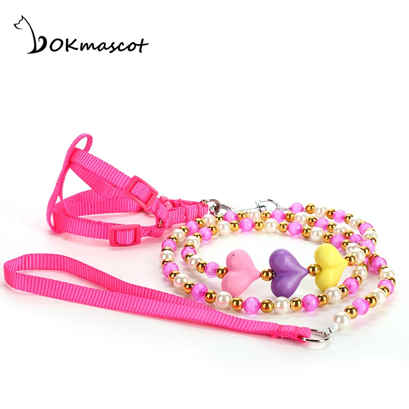 Vokmascot Dogs Cat Princess Leashes harness Dog Pet Lead Stable Collar