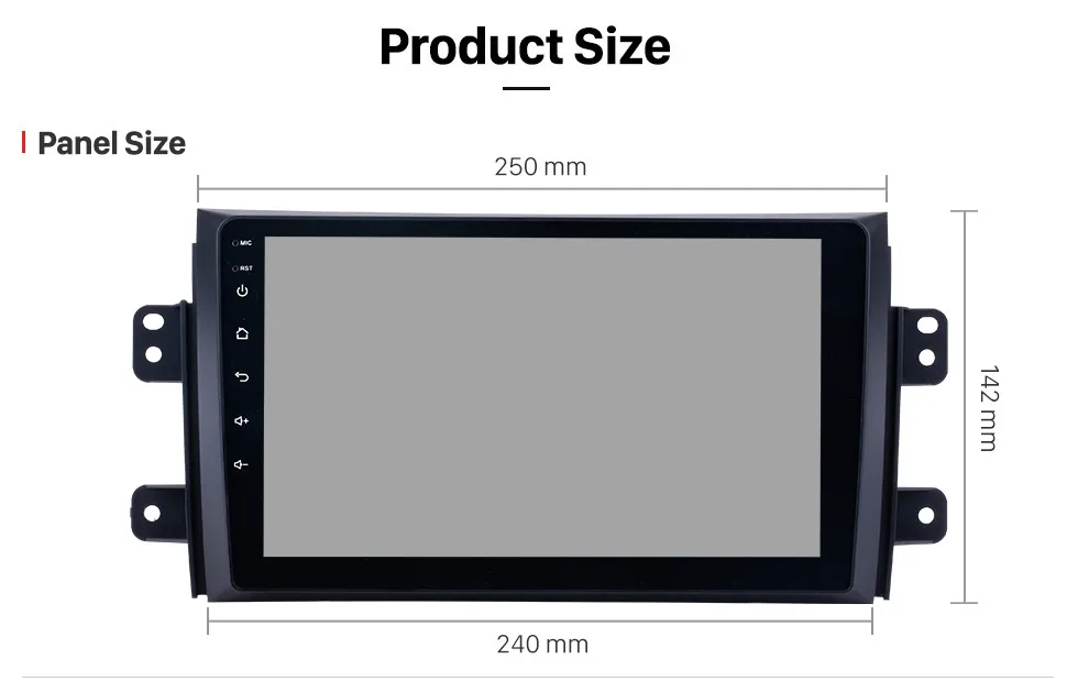Top Seicane 2Din 9 inch Android 8.1 Car Radio For Suzuki SX4 2006 2007 2008 2009 2010 2011 2012 GPS Multimedia Player Head Unit 17