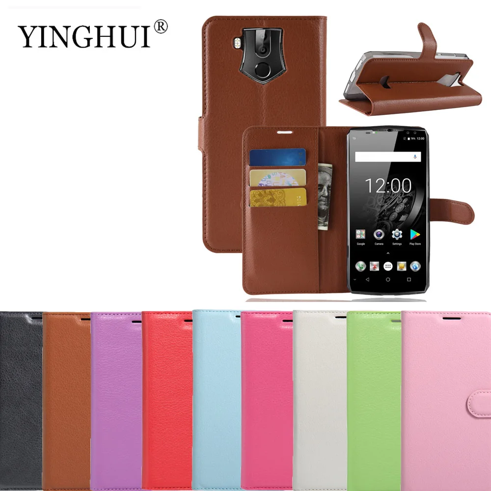 YINGHUI For Oukitel K10 Case High Quality PU Flip Leather Exclusive Protective Phone Cover tracking | Мобильные телефоны и