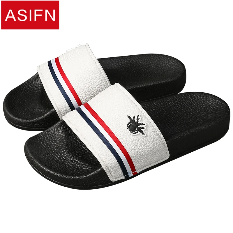 

ASIFN Men Slippers Home Summer Male Slides Shoes Women Indoor Outside Female Sandals Soft Sole Bath Slip Household Flip Flops