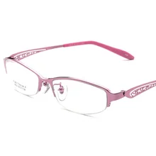 Чистый titaniu Женские оправы для очков ultra светильник половина оправа для женских очков для зрения, оправа для очков, при близорукости женские очки для чтения Очки