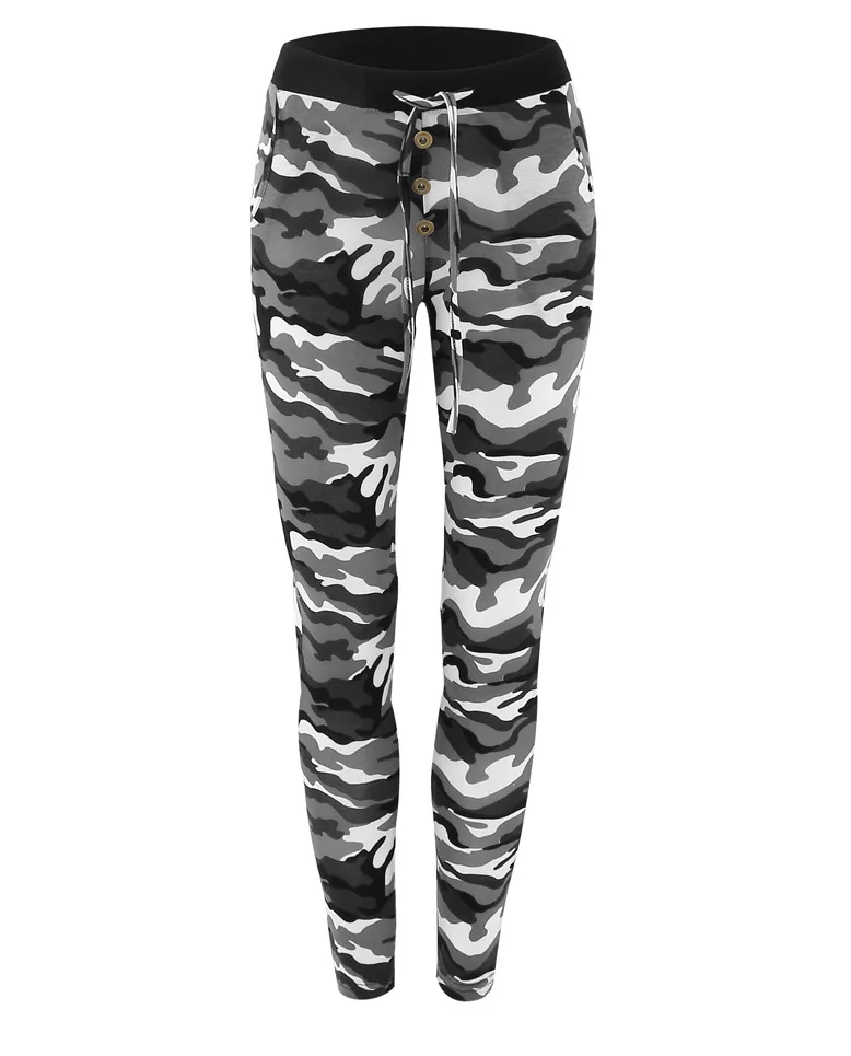Londinas Ark Store Drawstring Elastic Mid-Waist Printed Camouflage Pant Skinny Pencil Ankle-Length Leggings Women Fashion Pants (12)